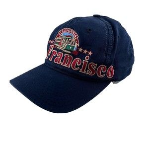 Tourist Snapback Ball Cap San Francisco CA w/ Street Car, Embroidered, One Size